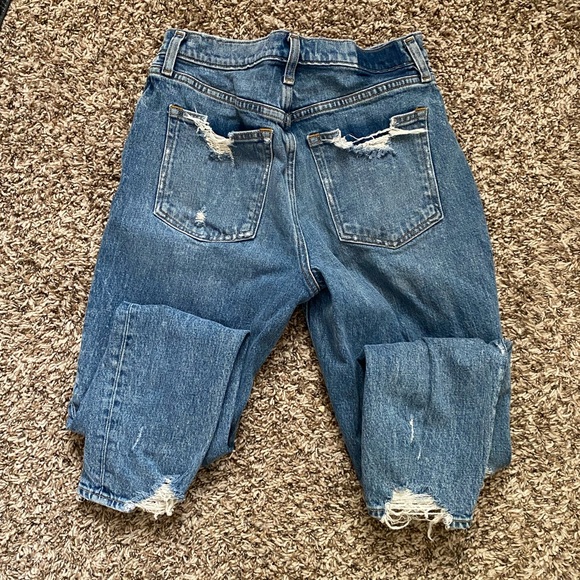NWOT Abercrombie & Fitch High-rise Distressed Denim 6L - Picture 2 of 4